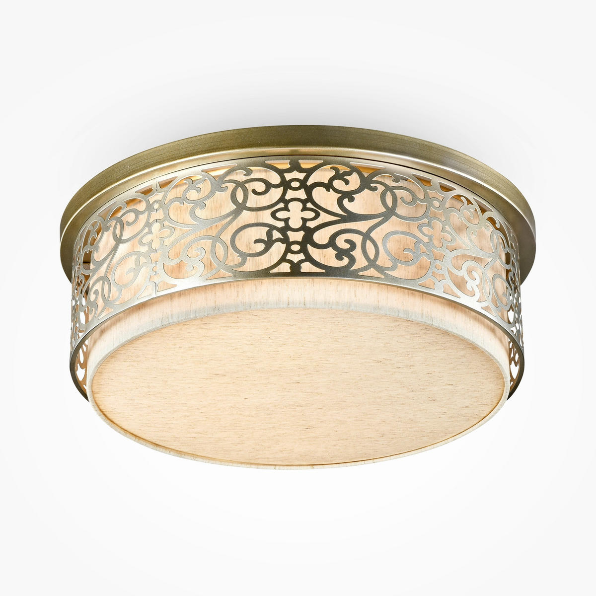 DECKENLEUCHTE  50/19 cm    - Messingfarben, Trend, Kunststoff/Textil (50/19cm) - MAYTONI