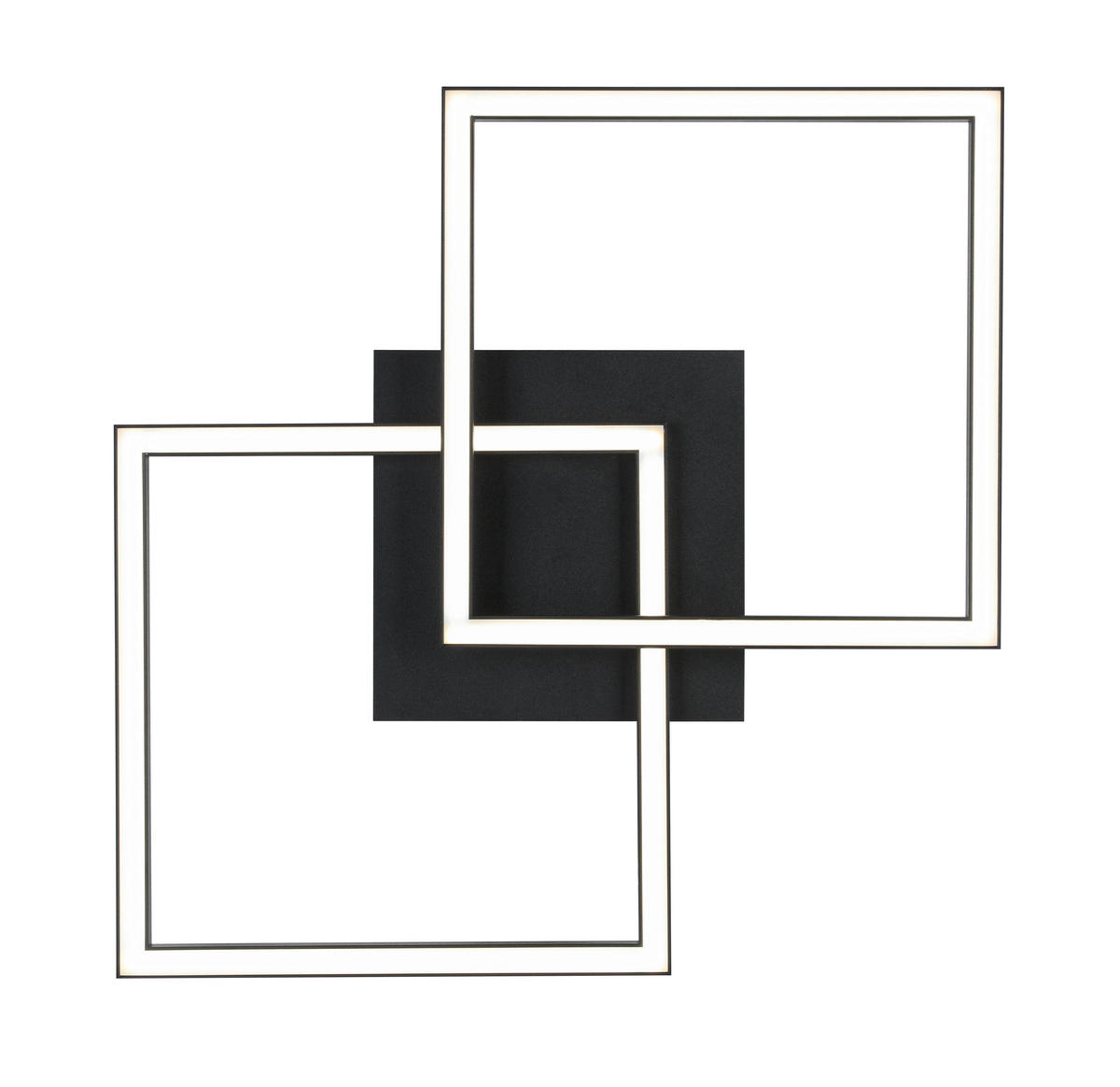 LED PLAFONJERA - bela/crna, Trendi, metal/plastika (53,2/33,4/7,5cm) - Boxxx