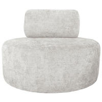 SESSEL in Struktur Weiß  - Schwarz/Weiß, Basics, Textil/Metall (88/70/88cm) - Livetastic