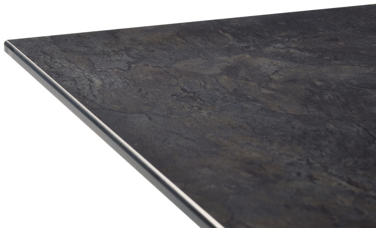 TABLE DE JARDIN PLIANTE 120/80/73 cm Metall, Holzwerkstoff rechteckig  - gris/couleur d'ardoise, Basics, métal/matériau de bois (120/80/73cm) - Sieger