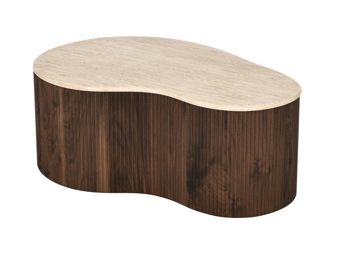 COUCHTISCH 90/60/34 cm Freiform Walnussfarben  - Walnussfarben, Design, Holzwerkstoff (90/60/34cm) - MID.YOU