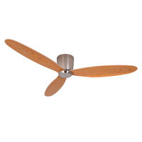 DECKENVENTILATOR  132/19 cm    - Chromfarben/Teakfarben, Basics, Holzwerkstoff/Kunststoff (132/19cm)