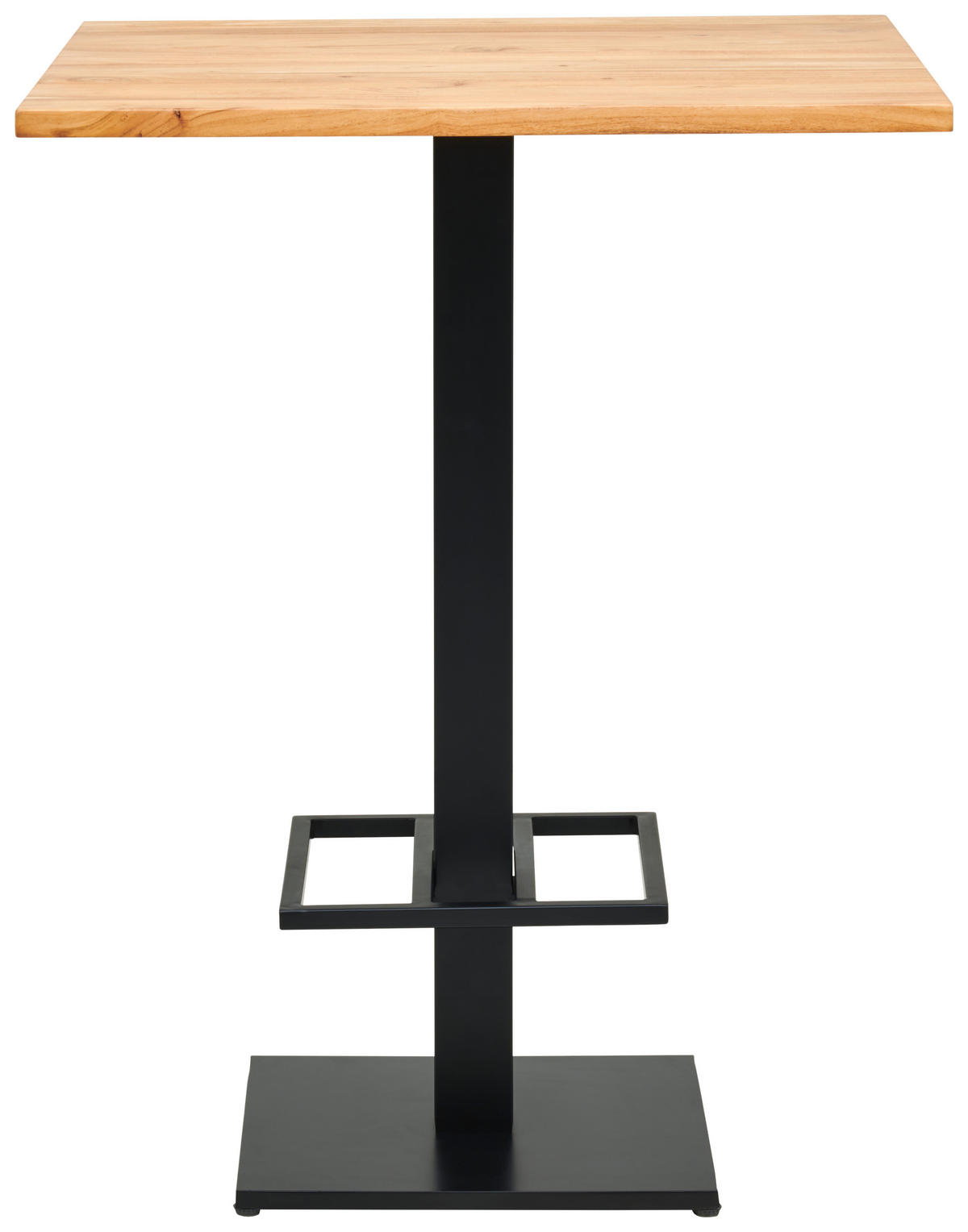 BARTISCH in Holz, Metall   - Schwarz/Akaziefarben, MODERN, Holz/Metall (80/105/80cm) - MID.YOU