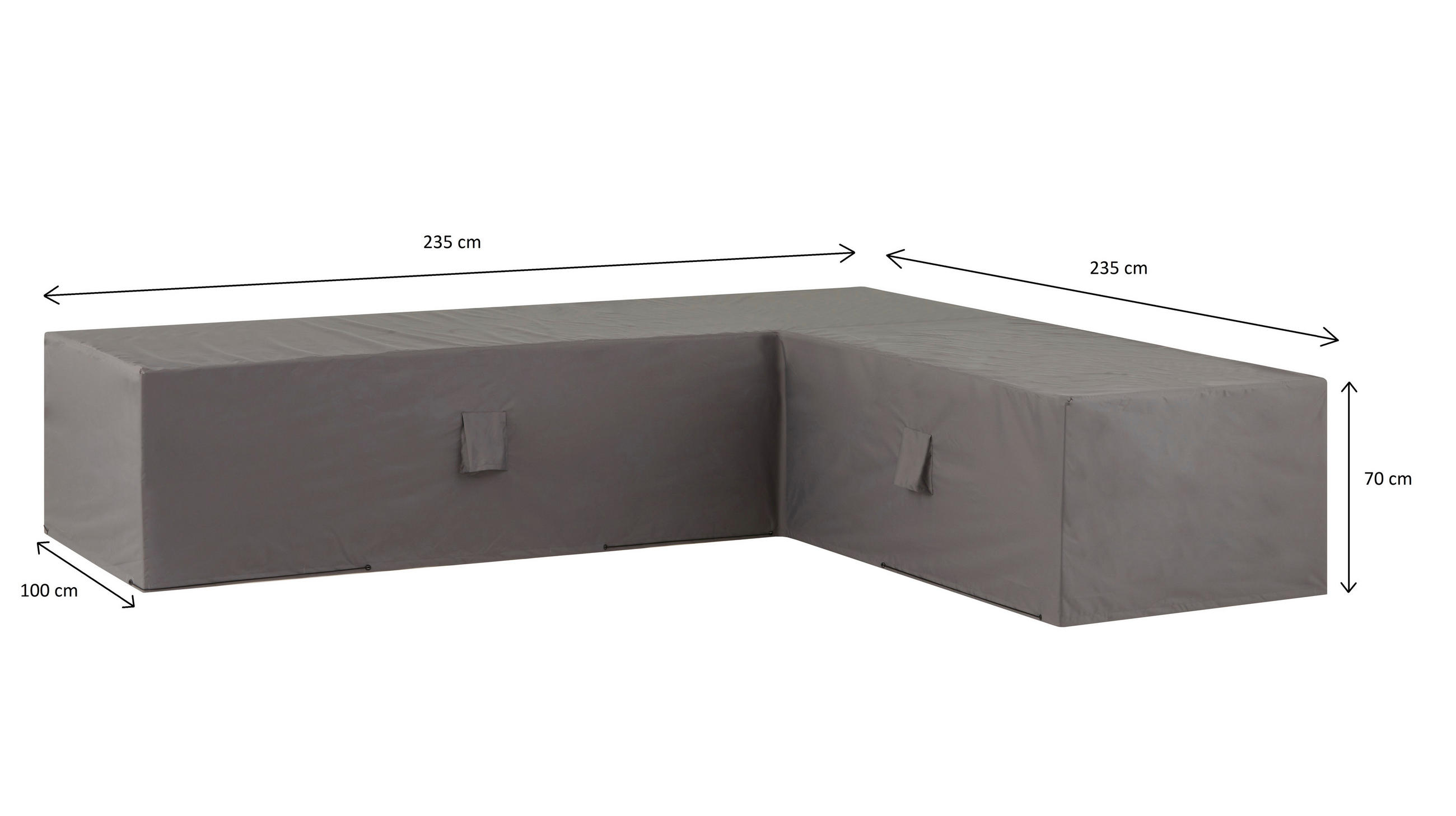 SCHUTZHÜLLE  - Grau, Basics, Kunststoff (235/235/70cm)