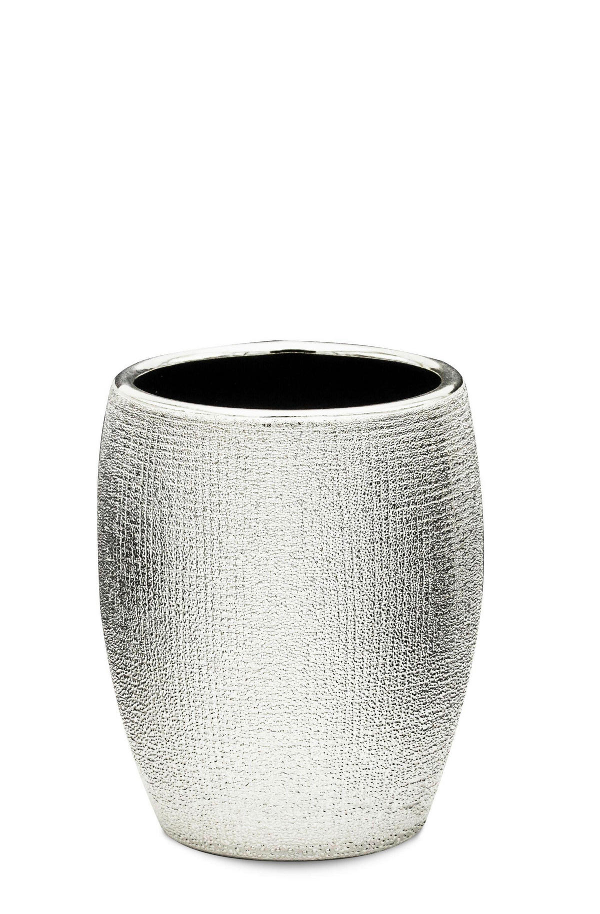 ZAHNPUTZBECHER Keramik  - Silberfarben, Basics, Keramik (8,3/9,9/8,3cm) - Sadena
