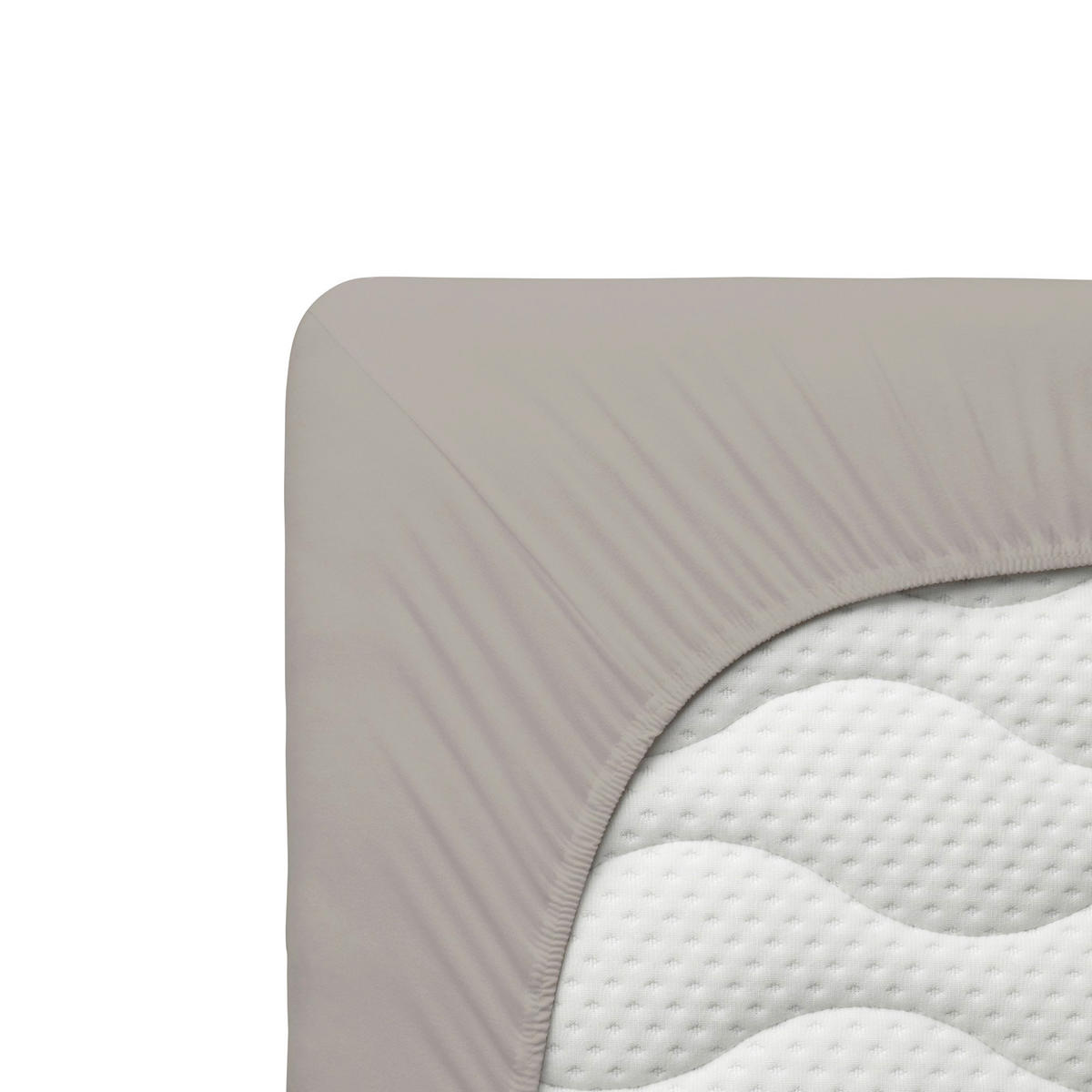 SPANNBETTTUCH PURE Jersey  - Beige, Basics, Textil (90-100/190-220cm) - Schlafgut