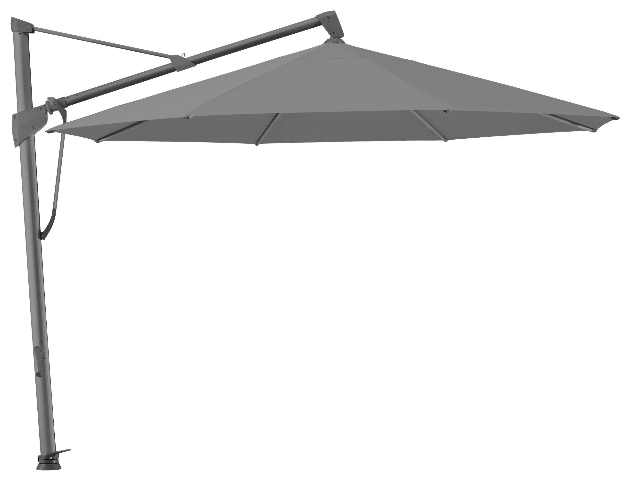 AMPELSCHIRM 400x400 cm Grau  - Anthrazit/Grau, KONVENTIONELL, Textil/Metall (400/400cm) - Glatz