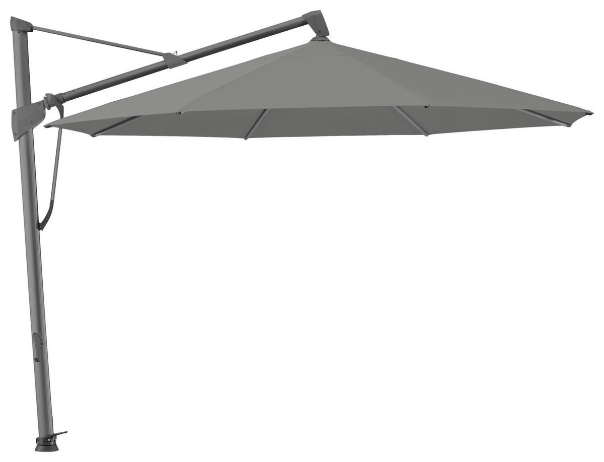 AMPELSCHIRM 400x400 cm Grau  - Anthrazit/Grau, KONVENTIONELL, Textil/Metall (400/400cm) - Glatz