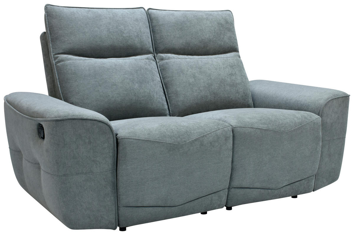 KÉTÜLÉSES KANAPÉ fém, műanyag, textil, faalapú anyag szürke  - fekete/szürke, Konventionell, műanyag/faalapú anyag (170cm) - Celina Home