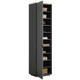 GARDEROBENSCHRANK  in 50/200/40 cm  - Anthrazit/Schwarz, Design, Holzwerkstoff/Metall (50/200/40cm) - Dieter Knoll