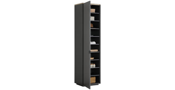 GARDEROBENSCHRANK  in 50/200/40 cm  - Anthrazit/Schwarz, Design, Holzwerkstoff/Metall (50/200/40cm) - Dieter Knoll