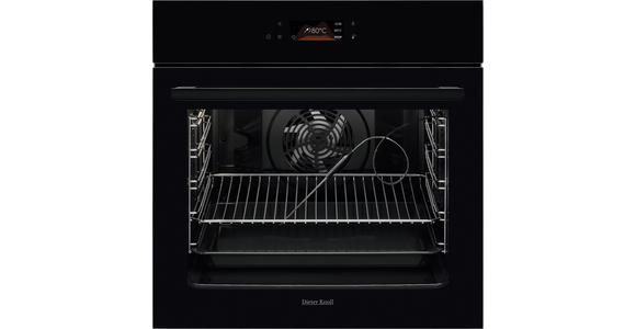 EINBAUBACKOFEN DKP39906BK  - Schwarz, Basics, Glas/Metall (59,4/59,4/56,9cm) - Dieter Knoll