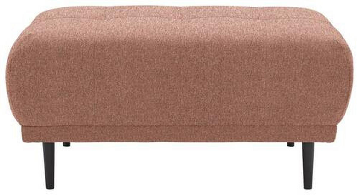HOCKER in Textil Dunkelorange  - Dunkelorange/Schwarz, Design, Holz/Textil (93/45/77cm) - Stylife