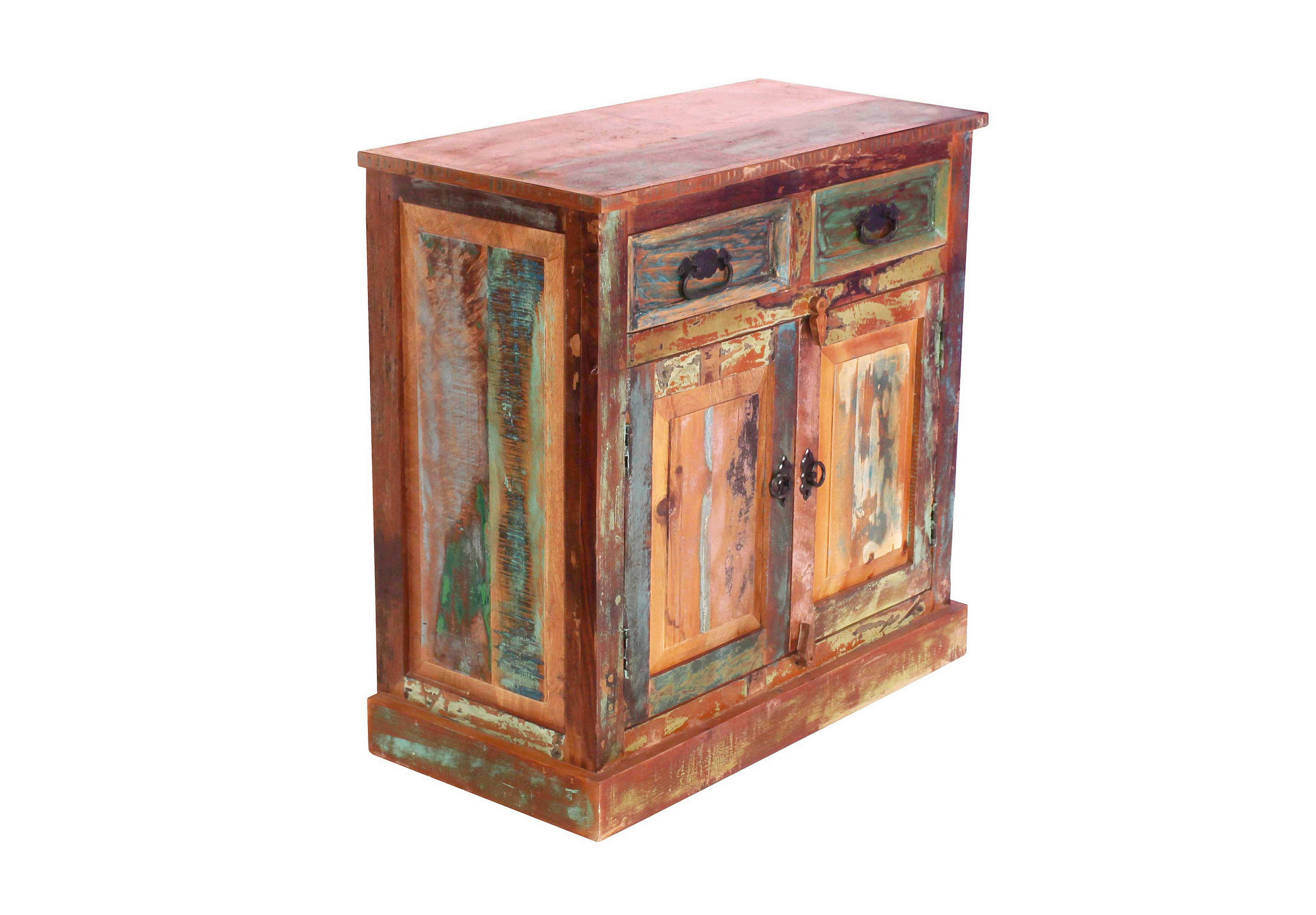 KOMMODE , 80/40/80 cm, 2 Schublade(n)  - Multicolor/Schwarz, Design, Holz/Metall (80/40/80cm) - MID.YOU