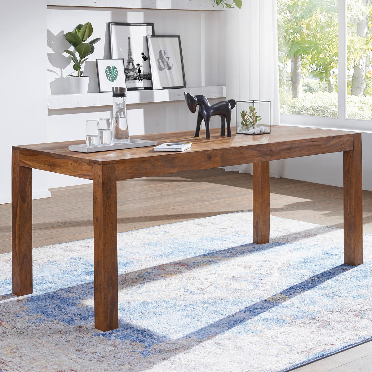 ESSTISCH in Holz 140/80/76 cm  - Sheeshamfarben, Design, Holz (140/80/76cm) - MID.YOU