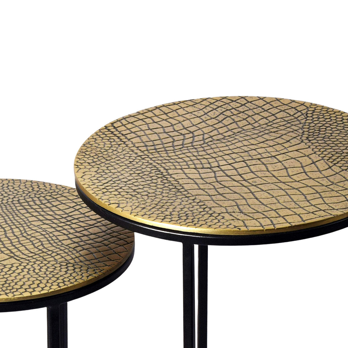 SET MIZIC, zlate barve  - zlate barve/črna, Design, kovina (40/40/48cm) - Livetastic