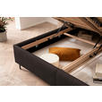 POLSTERBETT Matratze, Lattenrost, Topper Mokka 180/200 cm  - Schwarz/Mokka, KONVENTIONELL, Leder/Holz (180/200cm) - Novel