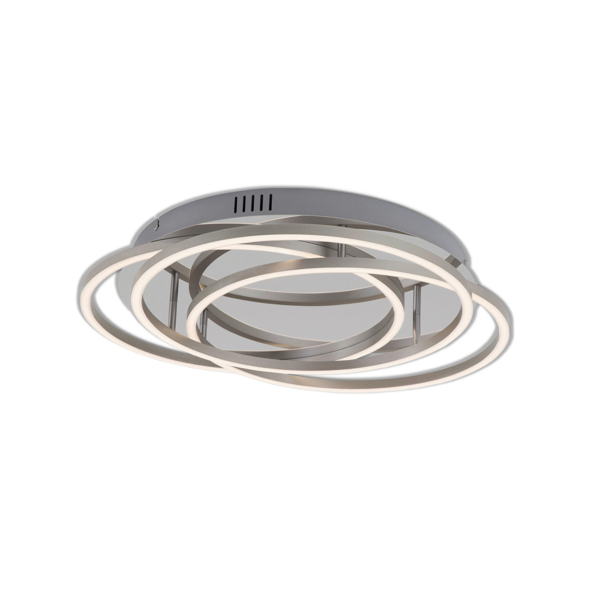 STROPNÍ LED SVÍTIDLO, 52,5/9,5 cm  - barvy chromu/barvy hliníku, Basics, kov (52,5/9,5cm)