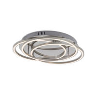 STROPNÍ LED SVÍTIDLO, 52,5/9,5 cm  - barvy chromu/barvy hliníku, Basics, kov (52,5/9,5cm)