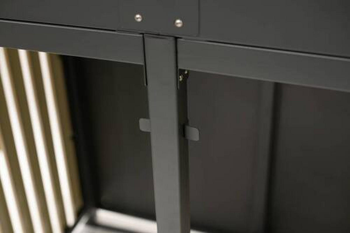MÜLLTONNENBOX - Anthrazit/Naturfarben, Basics, Metall (84/125/134cm)