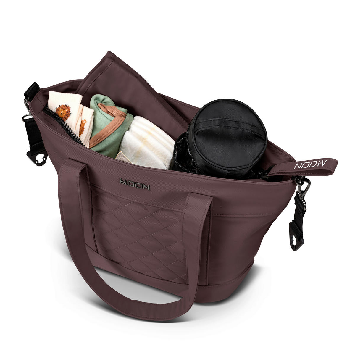 WICKELTASCHE V-Shape Bag  - Dunkelbraun, Basics, Textil (41/16/28cm) - Moon