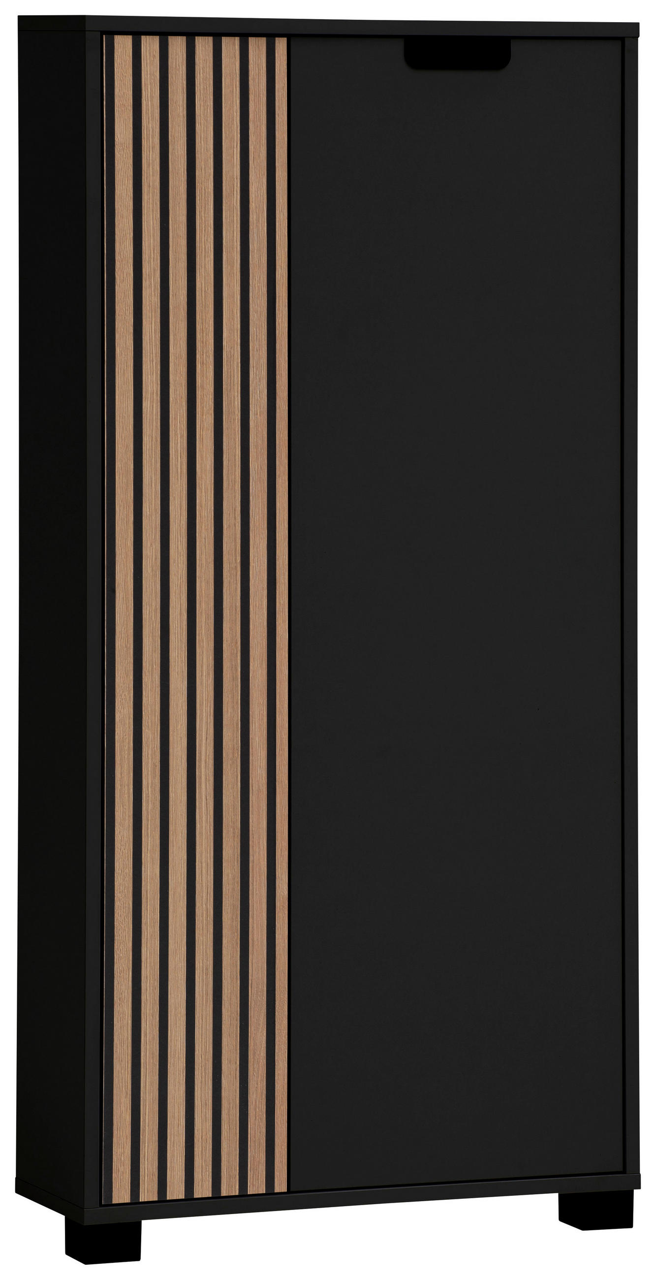 Highboard Schwarz/Eichefarben B: 59,8 cm