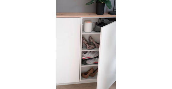 GARDEROBE 3-teilig in 190/200/38 cm - Buchefarben/Weiß, KONVENTIONELL, Holzwerkstoff (190/200/38cm) - Moderano