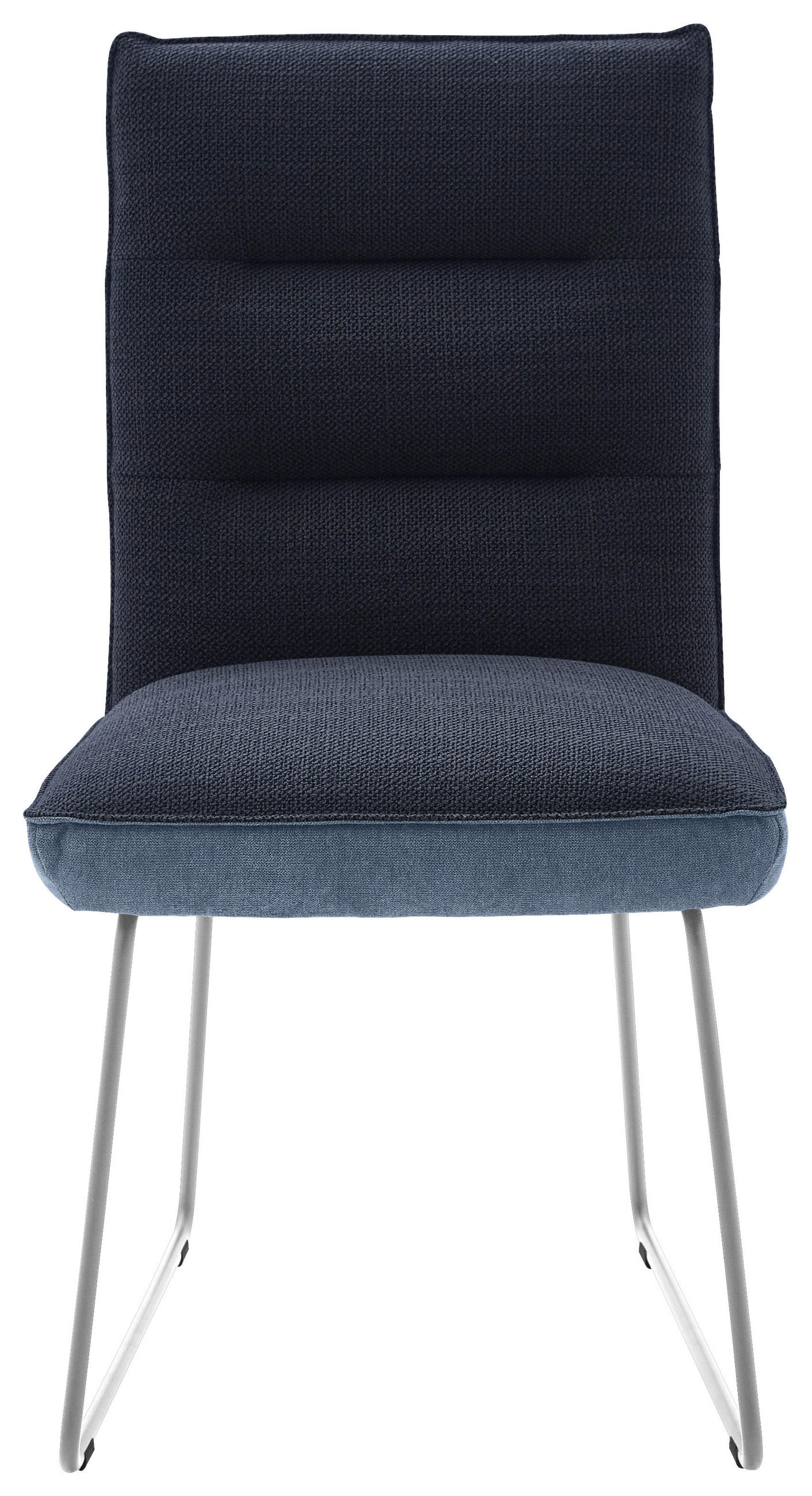 STUHL  in Stahl Flachgewebe Metall, Textil  - Blau/Edelstahlfarben, Design, Textil/Metall (49/93/59cm) - Dieter Knoll