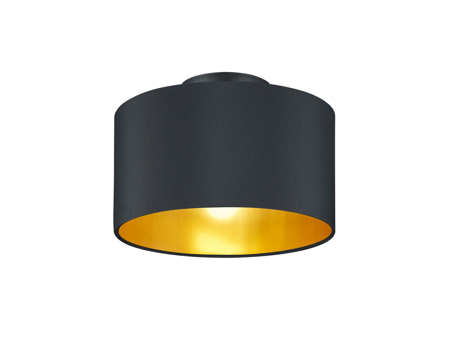 DECKENLEUCHTE 30/22 cm   - Goldfarben/Schwarz, Design, Textil/Metall (30/22cm) - Trio Leuchten