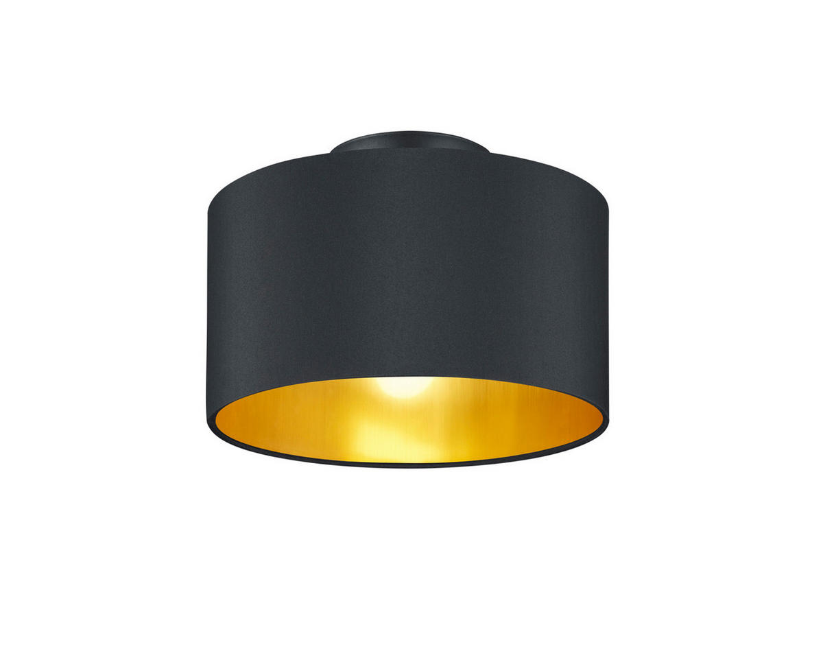 DECKENLEUCHTE 30/22 cm   - Goldfarben/Schwarz, Design, Textil/Metall (30/22cm) - Trio Leuchten
