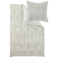 POSTELJNINA 140/200 cm damast sivozelena  - sivozelena, Konvencionalno, tekstil (140/200cm) - Curt Bauer