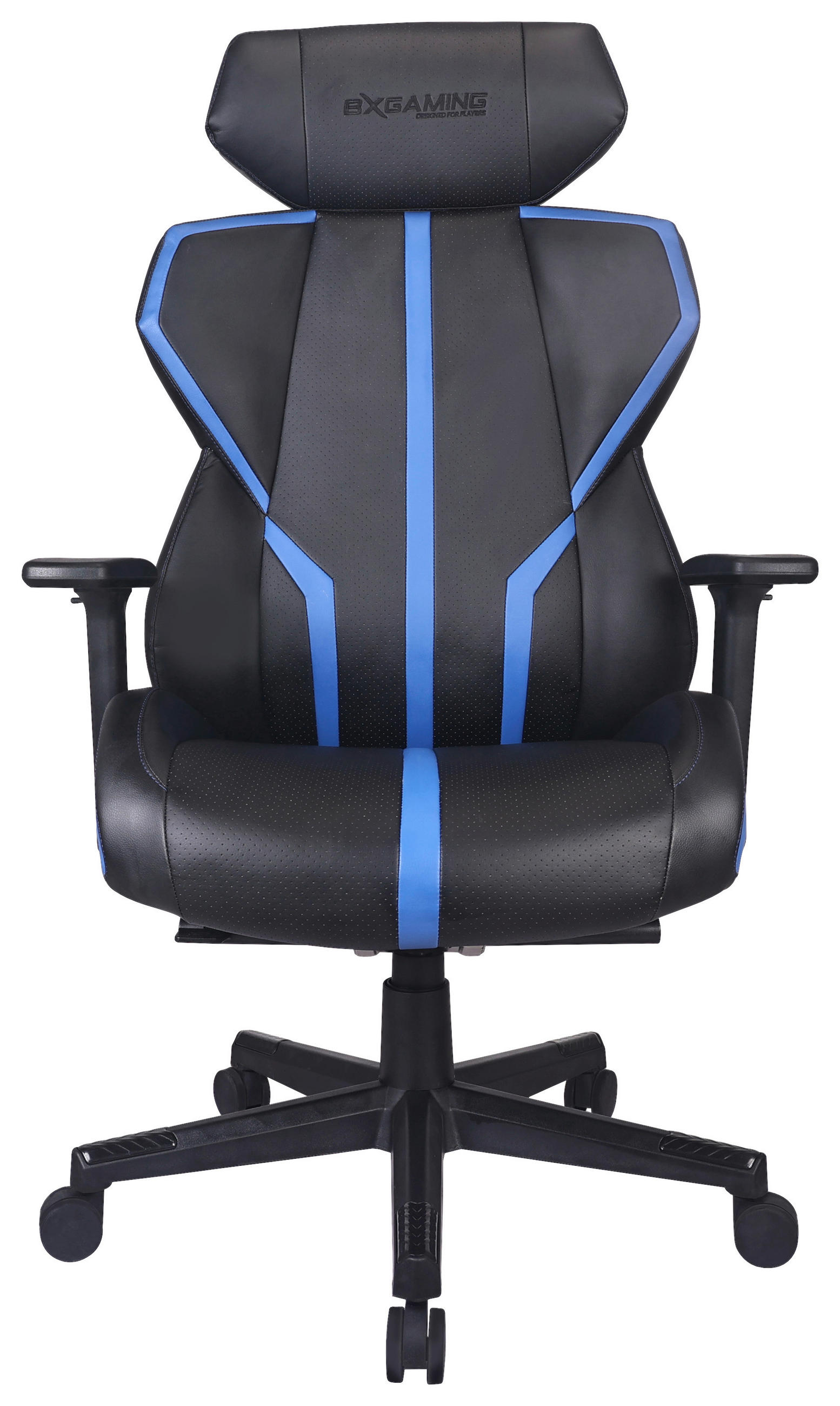 GAMINGSTUHL Blau, Schwarz Metall, Kunststoff, Textil   - Blau/Schwarz, Design, Kunststoff/Textil (69/117-125/60cm) - BX Gaming