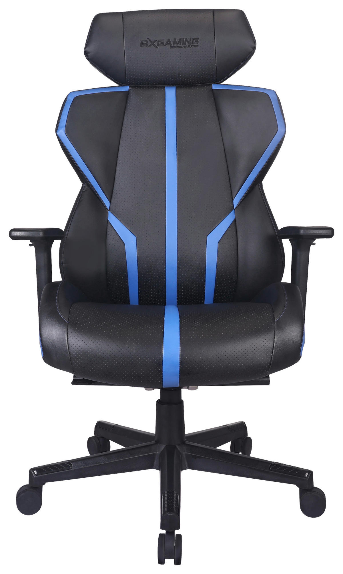 GAMINGSTUHL Blau, Schwarz Metall, Kunststoff, Textil   - Blau/Schwarz, Design, Kunststoff/Textil (69/117-125/60cm) - BX Gaming