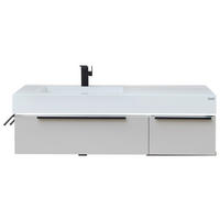 WASCHTISCHKOMBI 127 cm  - Kaschmir/Schwarz, KONVENTIONELL, Holzwerkstoff/Stein (127cm) - Dieter Knoll