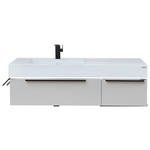 WASCHTISCHKOMBI 127 cm  - Kaschmir/Schwarz, KONVENTIONELL, Holzwerkstoff/Stein (127cm) - Dieter Knoll