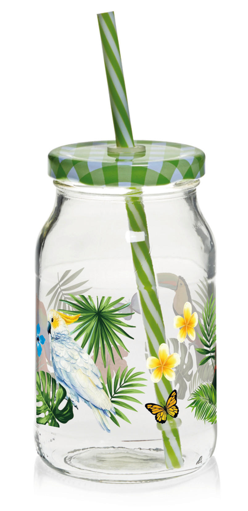 PAHAR DE BĂUT 450 ml  - multicolor, Trend, sticlă (7,6/13,3cm) - Homeware