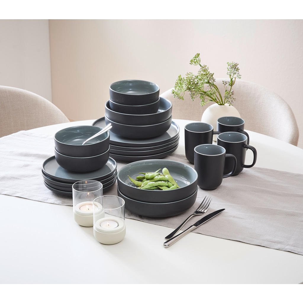 Thumbnail - Ritzenhoff Breker Kombiservice Jasper, Schwarz, Keramik, 20-teilig, Uni, 285 ml,500 ml, Lfgb, Essen & Trinken, Geschirr,...