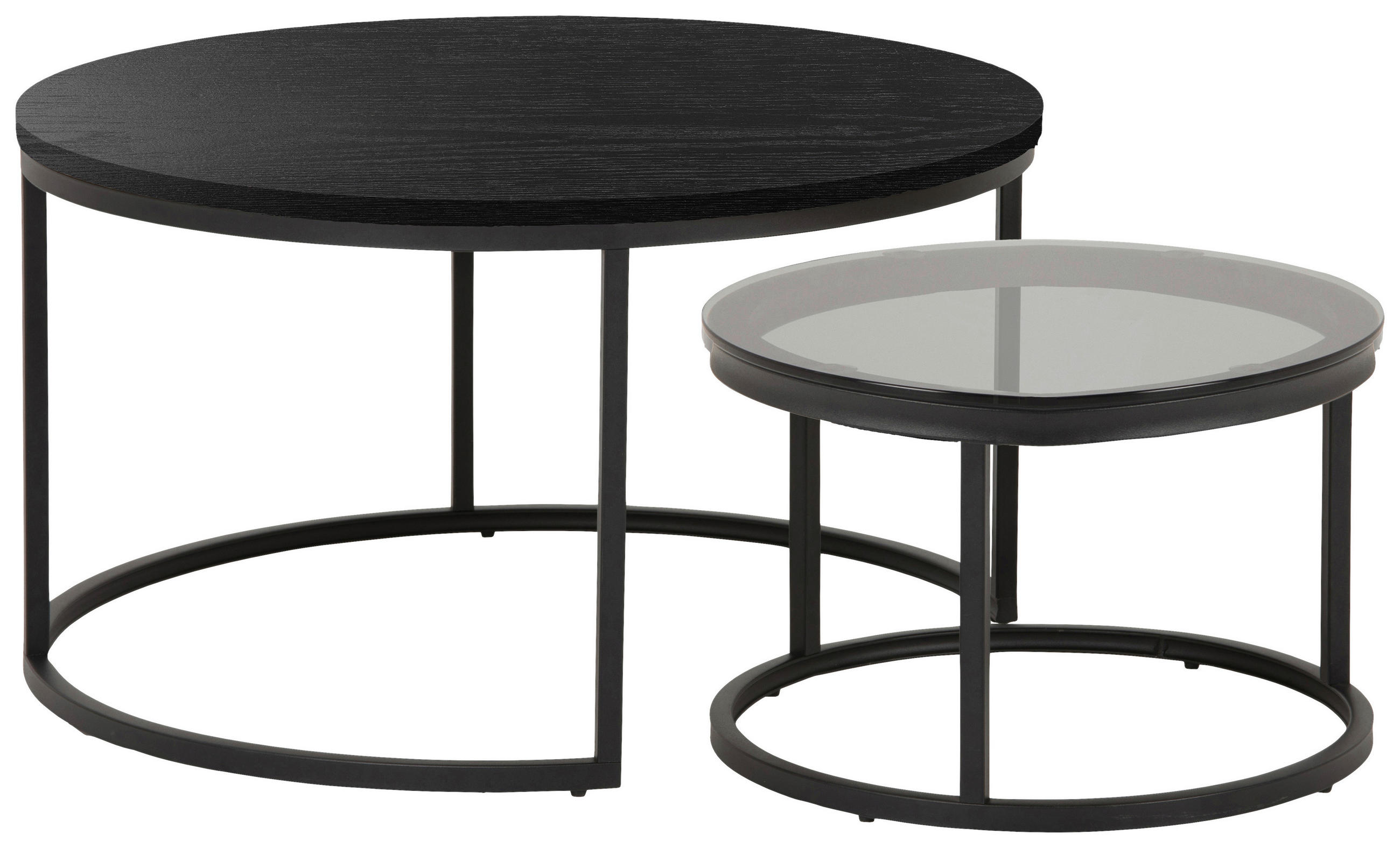 Mid.you Couchtisch Spiro Schwarz 80x45x80 cm