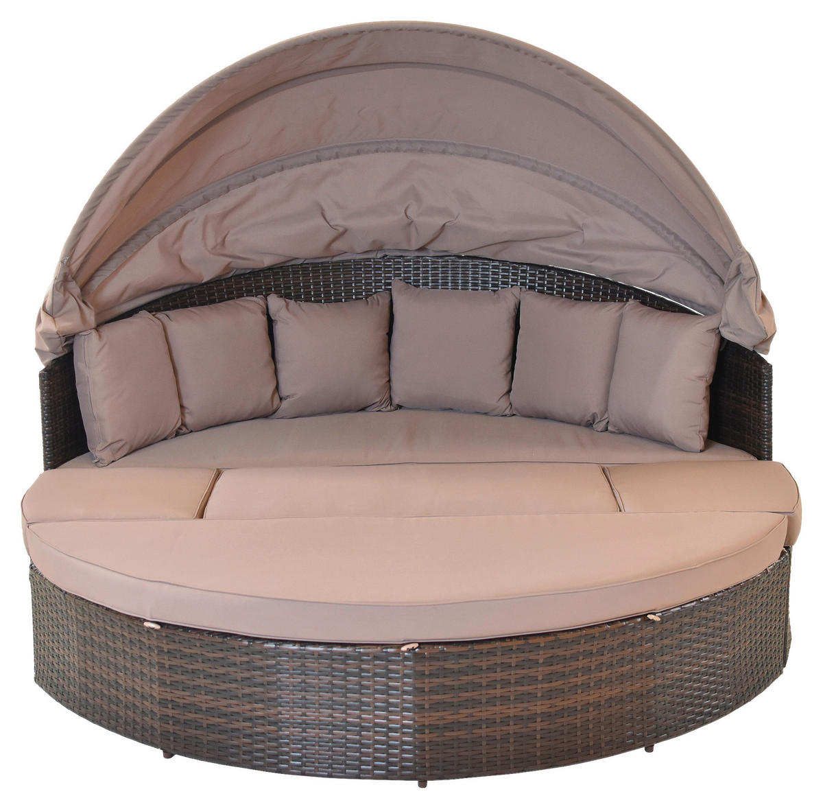 GARTENSET 8-teilig  - Naturfarben, MODERN, Kunststoff/Metall (180/147/183cm) - Gardenson