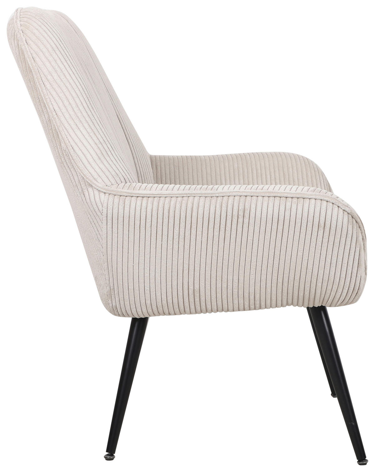FÅTÖLJ i metall, textil svart, beige  - beige/svart, Design, metall/textil (80/96/76cm) - Cantus