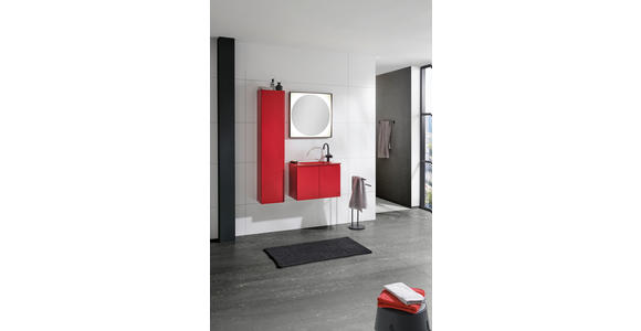 BADEZIMMER  in 70 cm  - Rot, Design, Glas/Holzwerkstoff (70cm) - Dieter Knoll