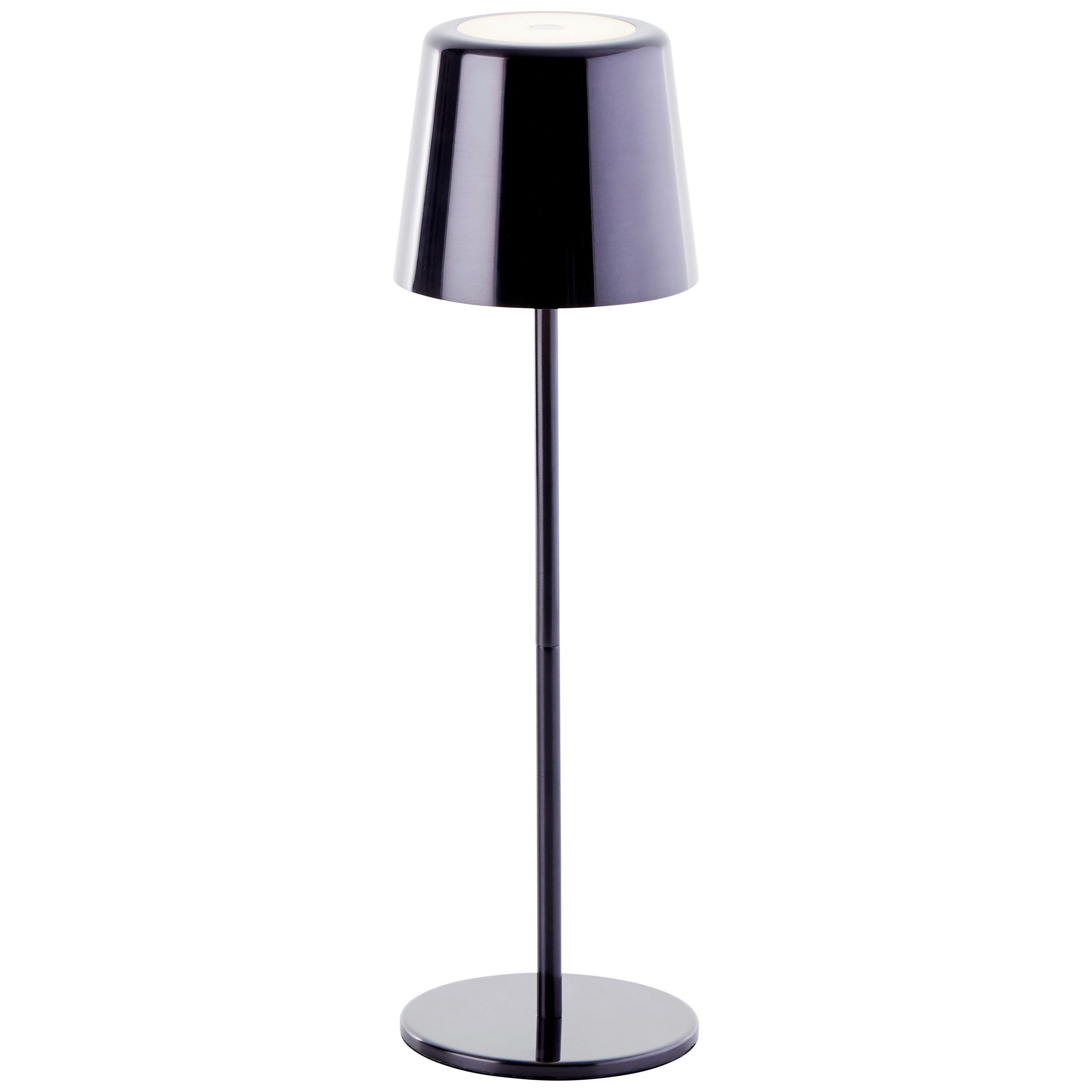 STOLNA PUNJIVA SVJETILJKA  - crni krom, Basics, metal (11/37/11cm)