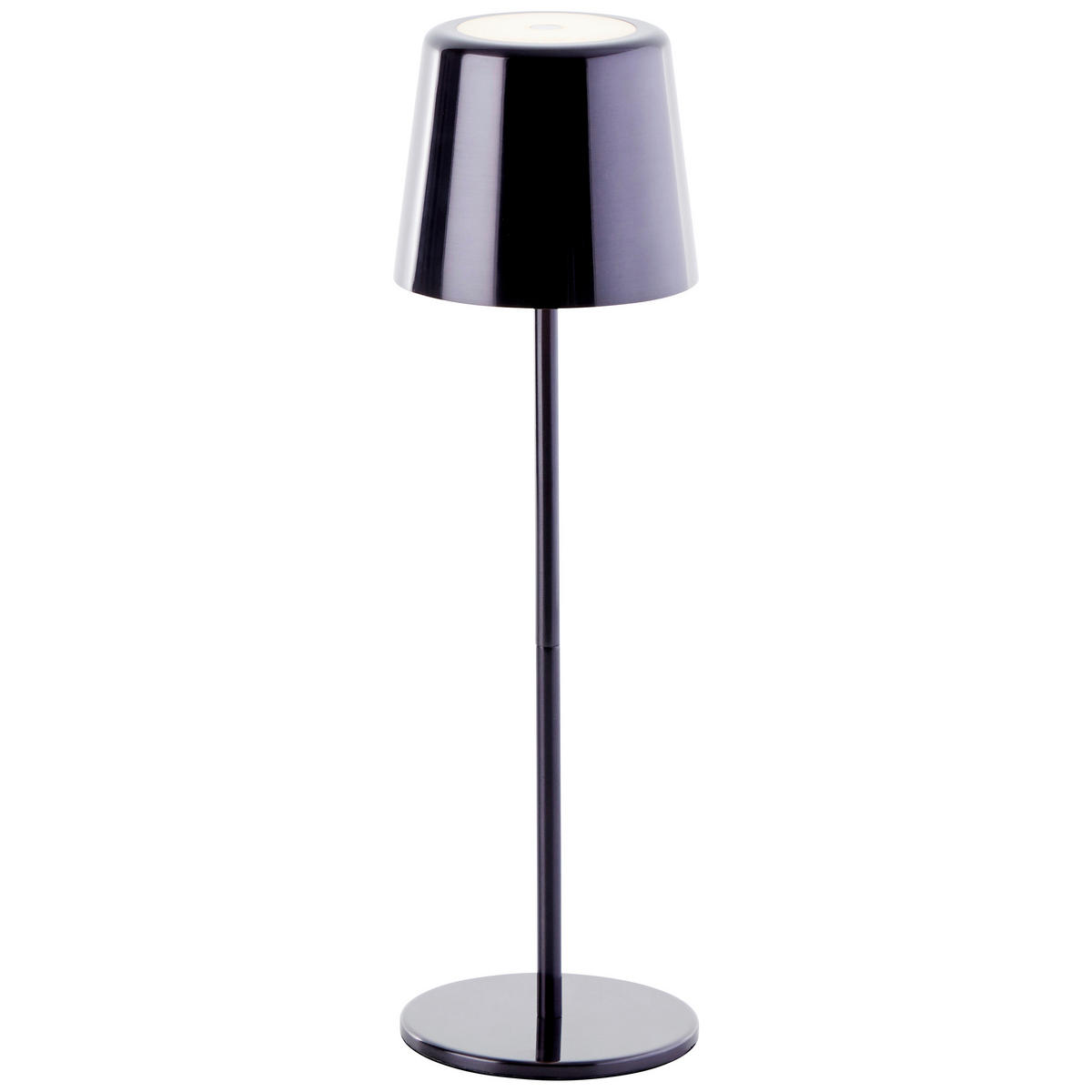 STOLNA PUNJIVA SVJETILJKA  - crni krom, Basics, metal (11/37/11cm)