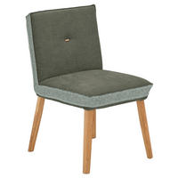 STUHL  in Webstoff, Mikrofaser  - Eichefarben/Grün, Design, Holz/Textil (49/86/67cm) - Linea Natura