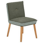 STUHL  in Webstoff, Mikrofaser Holz, Textil  - Eichefarben/Grün, Design, Holz/Textil (49/86/67cm) - Linea Natura