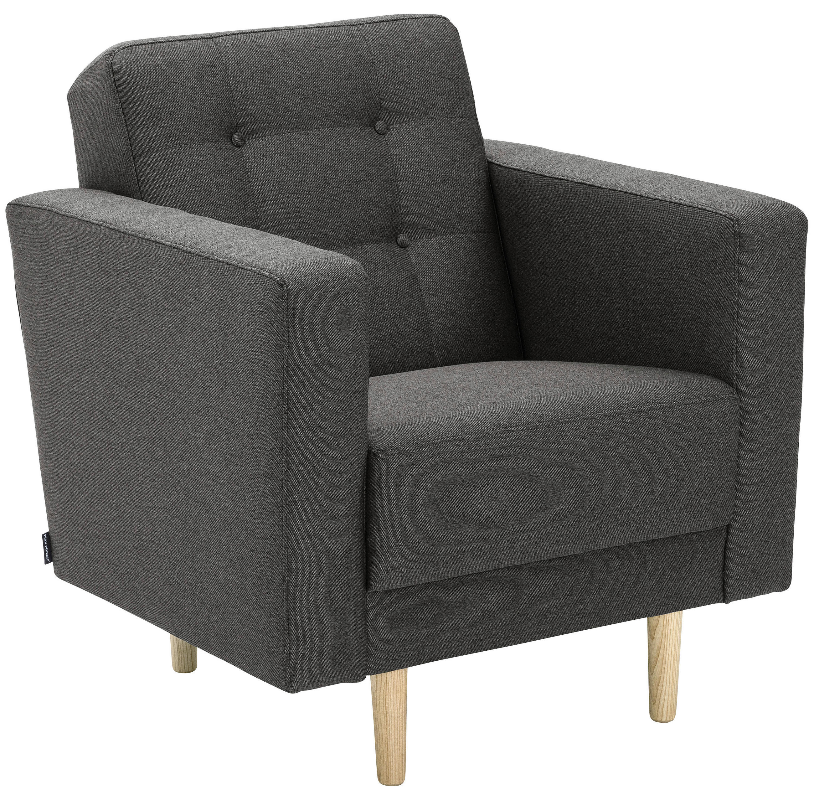 SESSEL Flachgewebe Anthrazit    - Eschefarben/Anthrazit, MODERN, Holz/Textil (75/81/83cm) - Max Winzer