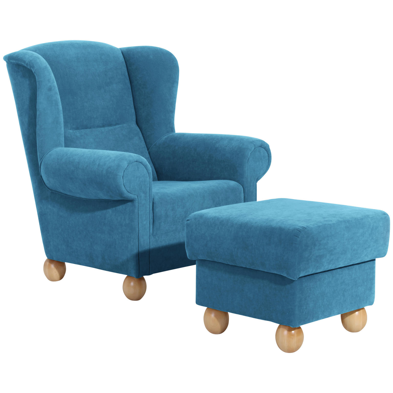 OHRENSESSEL Velours Petrol - flauschiges Design