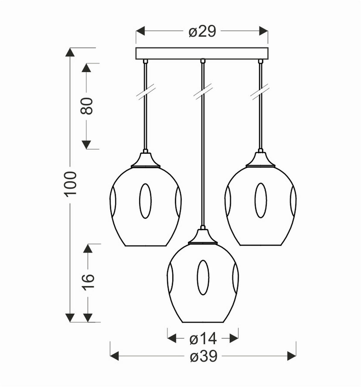 PENDELLEUCHTE 39/39/100 cm   - Basics, Metall (39/39/100cm)