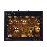 CHRISTBAUMKUGEL-SET 7 cm 21-teilig  - Goldfarben, KONVENTIONELL, Glas (7cm)