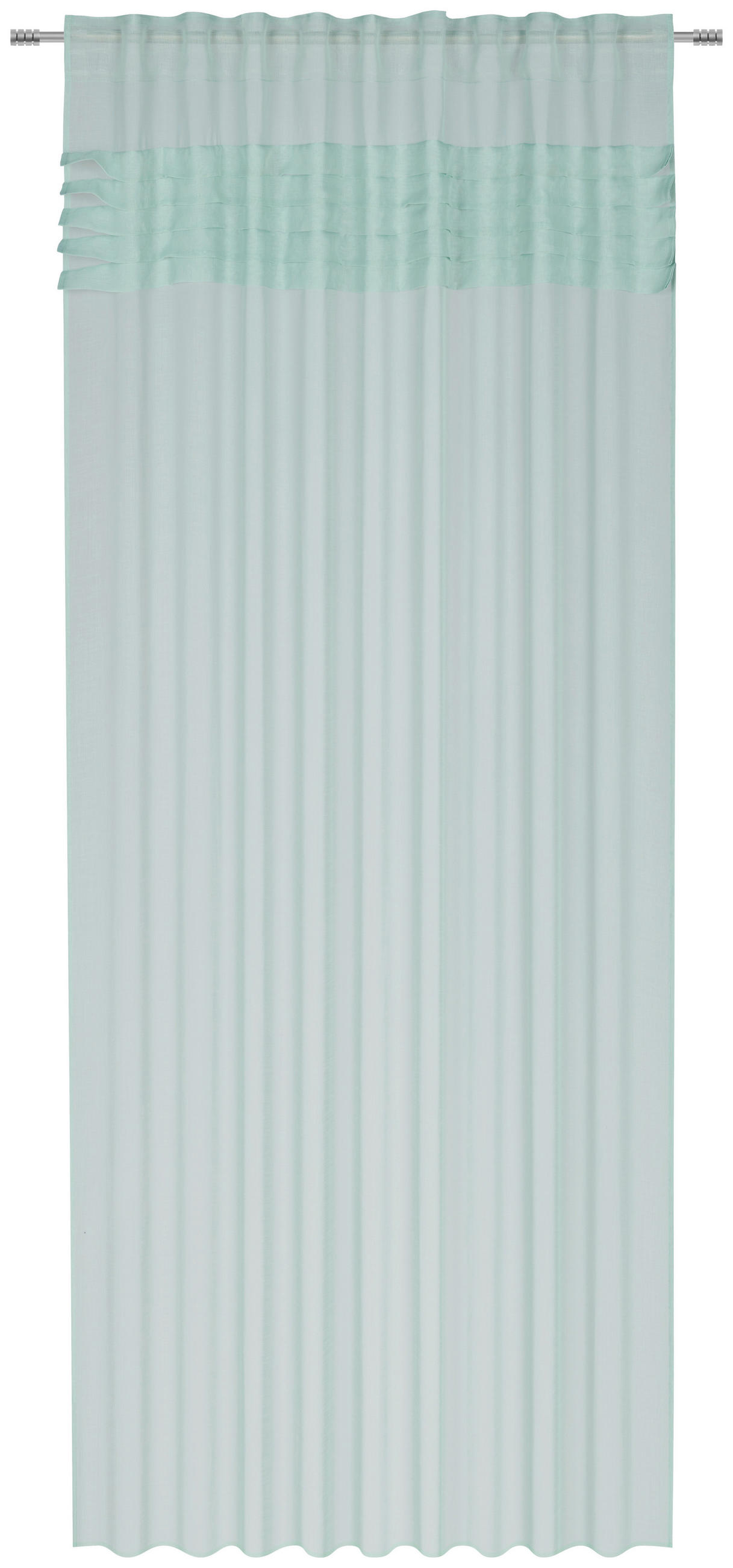 FERTIGVORHANG halbtransparent  - Mintgrün, KONVENTIONELL, Textil (140/245cm) - Esposa